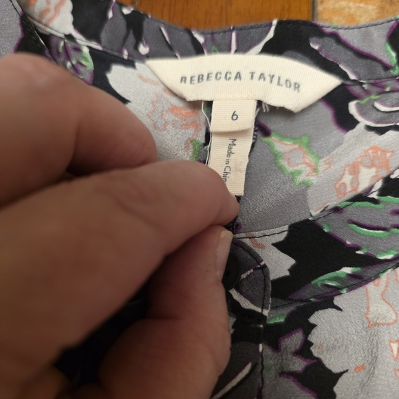 Rebecca Taylor Floral Silk Dress Size 6 - Picture 11 of 13